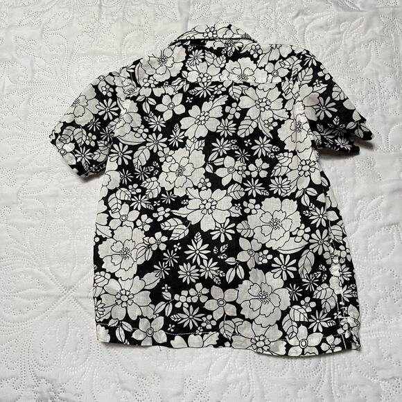 Gap Linen Blend Hawaiian Floral Button Up Size 3 - Picture 3 of 6